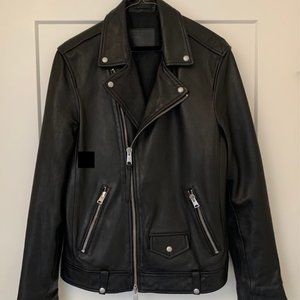 AllSaints Black Leather Motorcycle Jacket